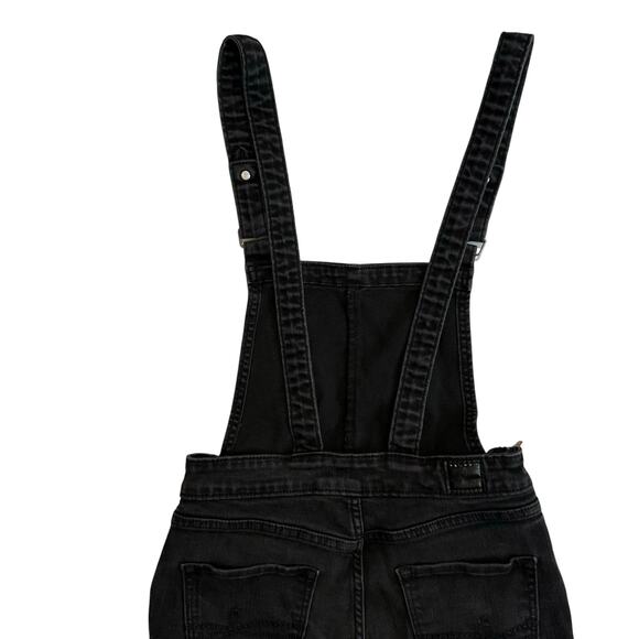 Levi's Black Denizen Jean Overalls Jumpsuit Women's Small Slim Ankle Crop - Picture 8 of 12